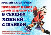 Набор в секцию "Хоккей с шайбой" для детей 2015-2016 г.р. 